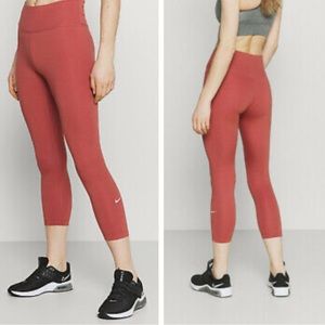 NWT Nike One Cayon Rust Training Crop Tights